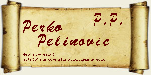 Perko Pelinović vizit kartica